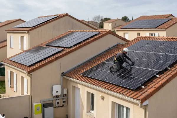 Installation de panneaux solaires